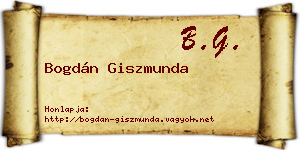 Bogdán Giszmunda névjegykártya